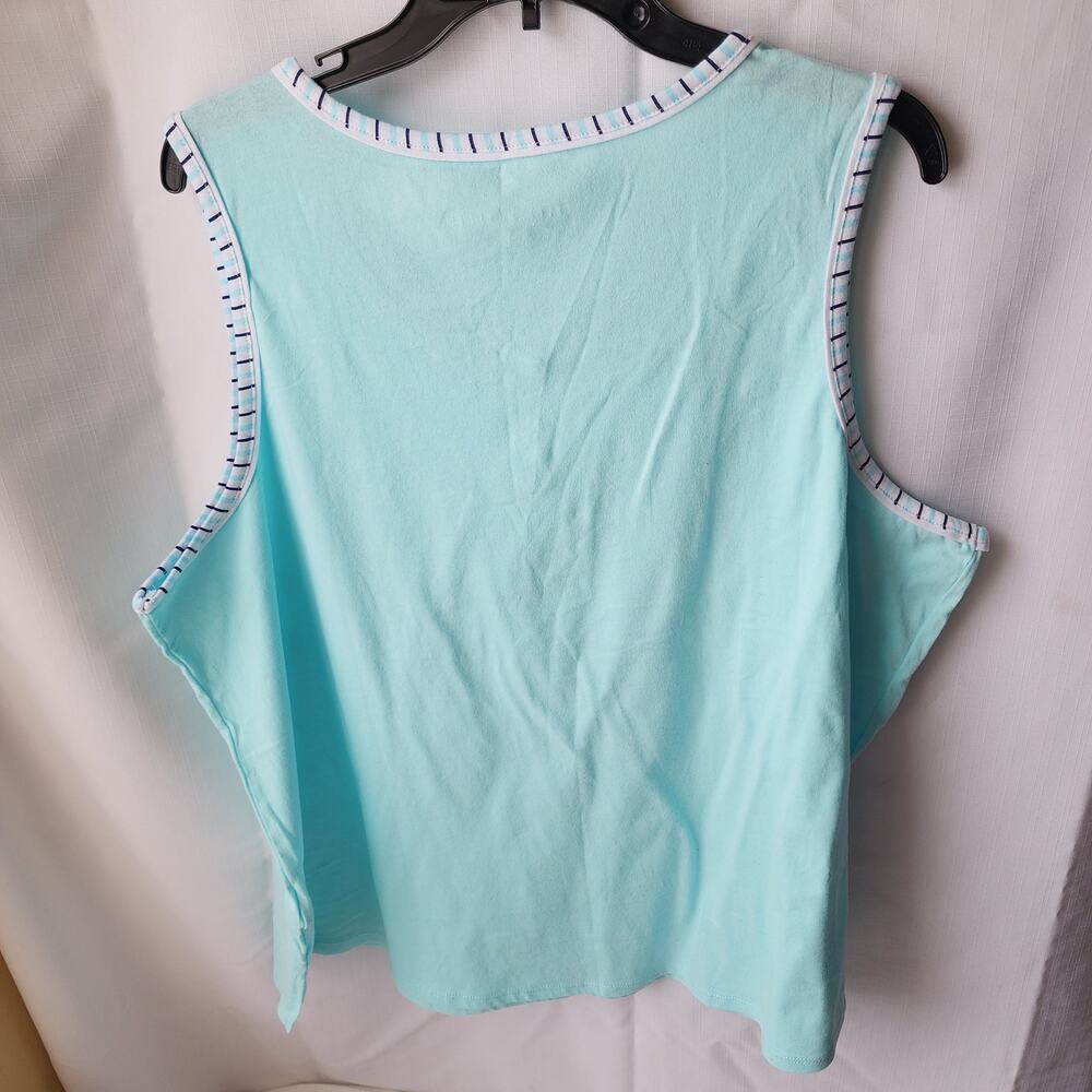 NWT Carole Hochman 2-Piece Pajama Set Aqua Blue | Cozy Lounge Sleepwear Women 2X - Picture 8 of 16